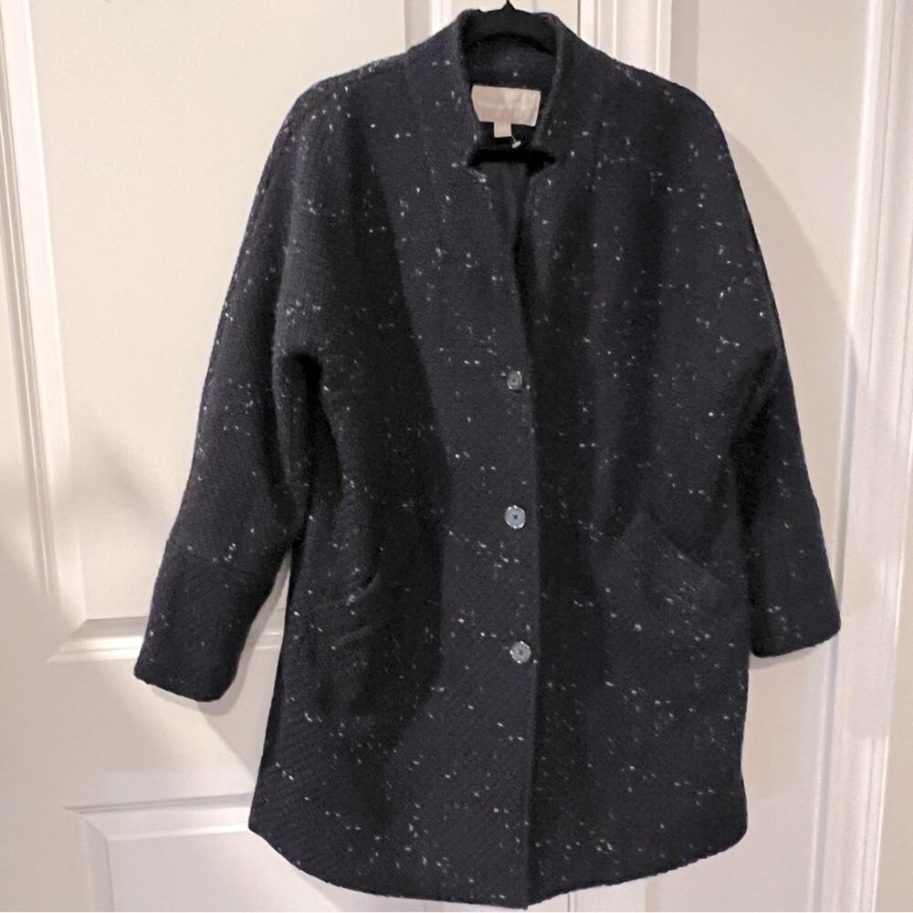 Woman Within Charcoal Tweed Pea Coat